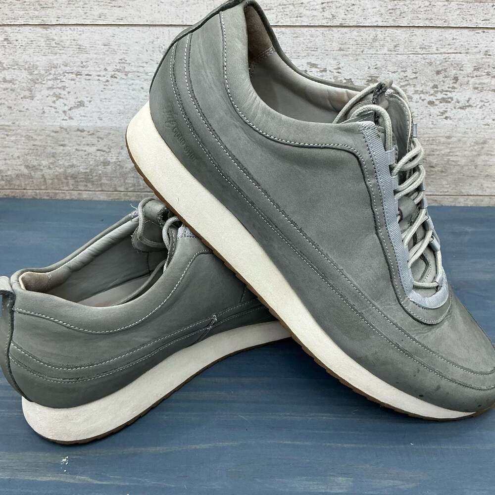 Grenson The Good Shoe Grey Nubuck Lace Up Sneakers